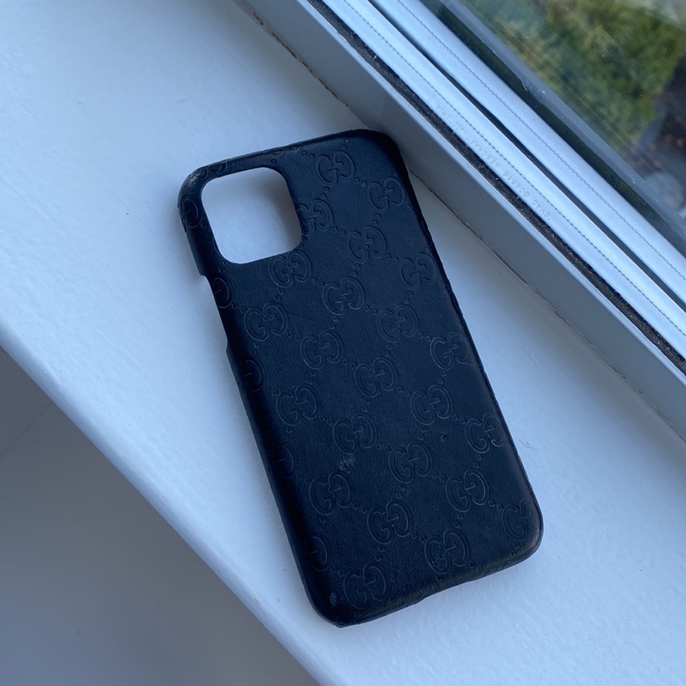 Leather Gucci-branded iPhone case | iPhone 11 Pro